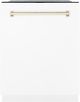 ZLINE Autograph Edition 24" White Matte Built In Dishwasher with Polished Gold Handle-0