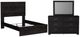 Signature Design by Ashley® Belachime 3 Piece Dark Charcoal Full Bedroom Set-0