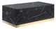 Mazin Furniture Astraia Black Faux Marble Coffee Table with Brushed Gold Base-0