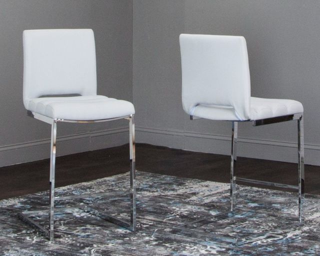 Cramco Dana Chrome/Light Gray Counter Stool-1