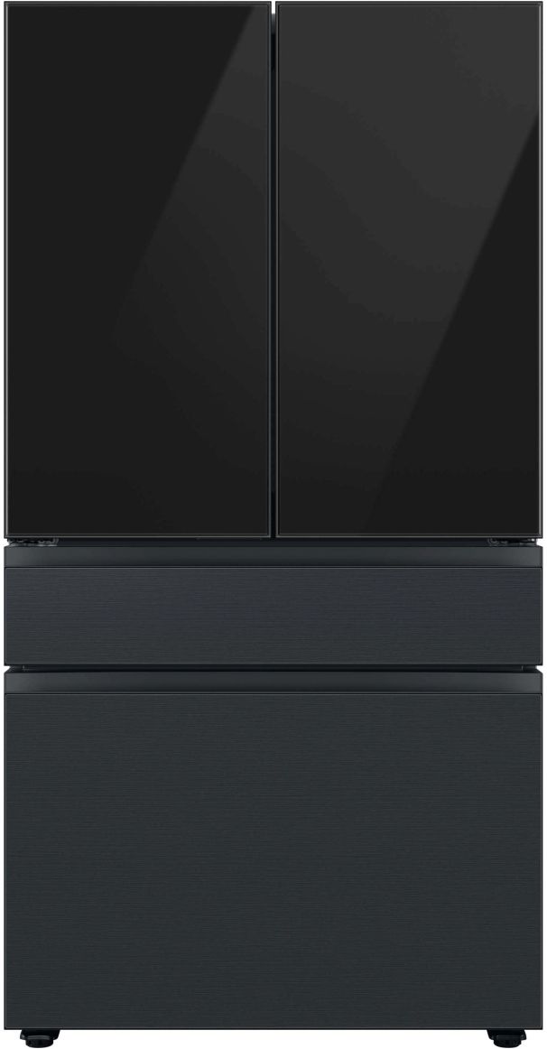 Samsung Bespoke 36" Matte Black Steel French Door Refrigerator Middle Panel-2