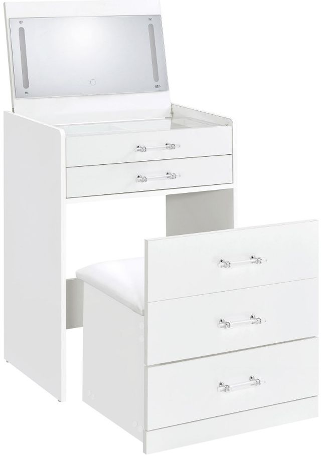 Coaster® Danbury 2-Piece White High Gloss Vanity Set-0