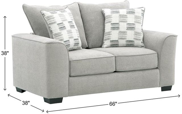 Albany Industries Glenrock Gray Loveseat-2