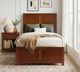 Homelegance® Rowe Dark Cherry Twin Platform Bed-1
