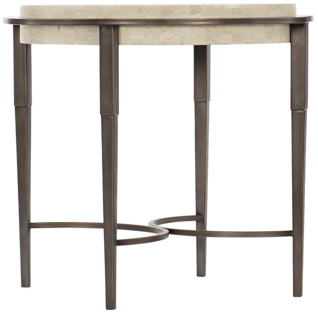 Bernhardt Barclay Antique Pewter Side Table-0