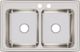 Elkay Lustertone® Classic Lustrous Satin 33" x 21-1/4" x 7-7/8" MR2-Hole Equal Double Bowl Drop-In Sink-1