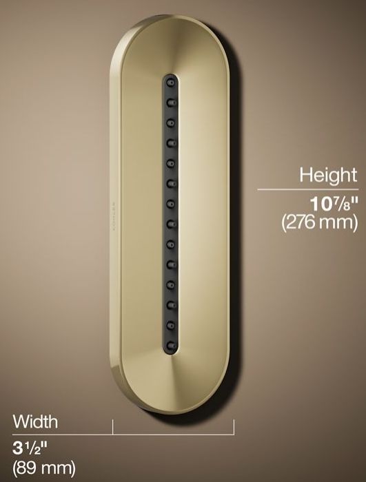 KOHLER® Statement® Vibrant French Gold 1.75 GPM Oblong Vichy Single-Function Body Spray-3