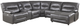 Mazin Furniture Dyersburg 6-Piece Gray Power Reclining Right-Arm Facing Sectional and Chaise with Console-0