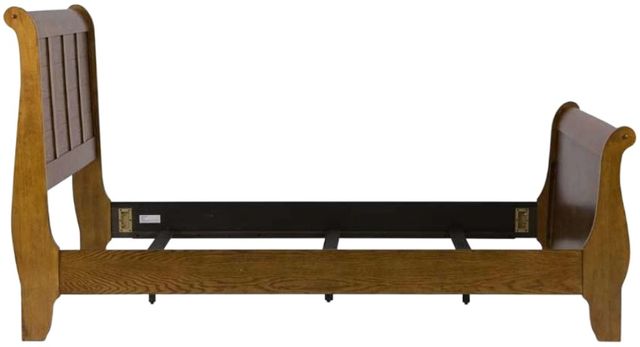 Liberty Furniture Grandpas Cabin Aged Oak 93" King Sleigh Bed-3