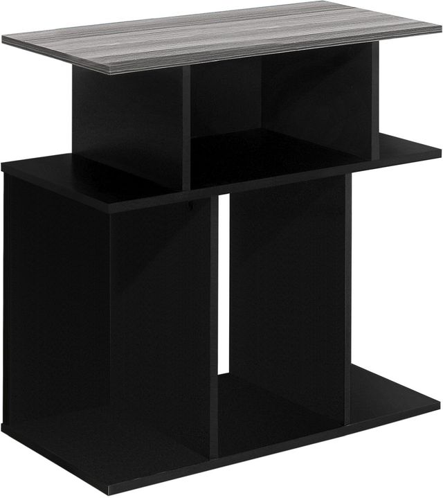 Monarch Specialties Inc. 24"L Grey Top  Accent Table with Black Base-0