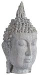 A & B Home Gray Large Meditating Buddha Head Figurine-0