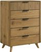 Coaster® Bennett 5-Piece Light Oak Youth Full Upholstered Panel Bedroom Set-5