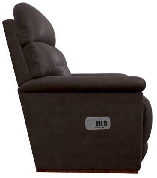 La-Z-Boy® Fulton Dark Chocolate Leather Power Rocking Recliner with Headrest and Lumbar-3