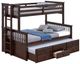 Furniture of America® University Dark Walnut Twin/Full Bunk Bed-0
