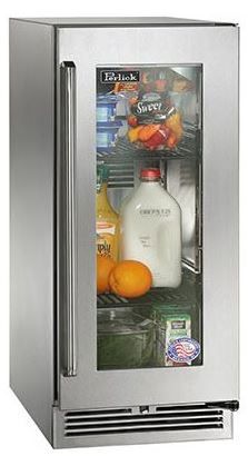 Perlick® Signature Series 15" 2.8 Cu. Ft. Stainless Steel Under the Counter Refrigerator with Glass Door-0