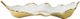 A & B Home The Design Gold/White Decorative Leaf-Shaped Tray-2