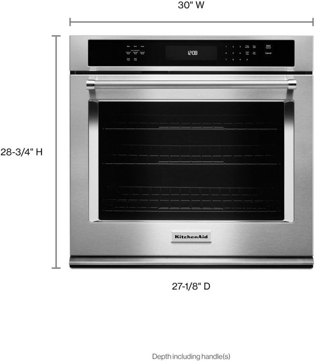 KitchenAid® 30" Stainless Steel Single Electric Wall Oven-3