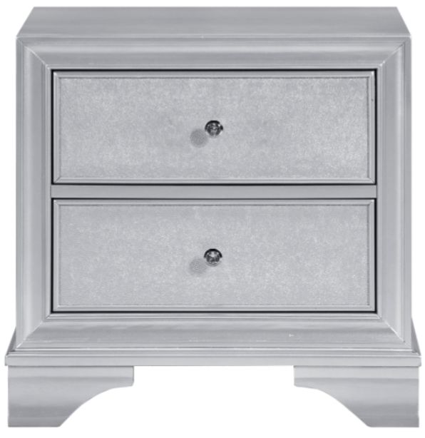 Homelegance® Anatole Silver Nightstand-2