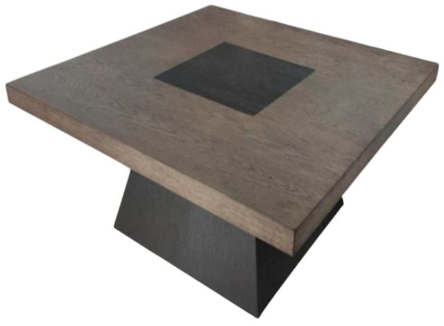 Elements International Jemma Dark Espresso Coffee Table with Gray Base-0