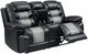 New Classic® Home Furnishings Nikko Black/Gray Manual Dual Reclining Console Loveseat-3