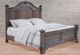 American Woodcrafters 2975 Heirloom Rustic Charcoal Complete Queen Poster Bed With Poster Footboard-0