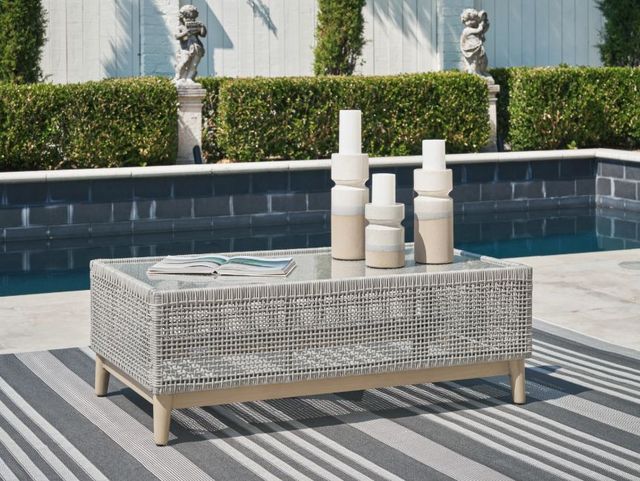 Signature Design by Ashley® Seton Creek Gray Outdoor Coffee Table-5