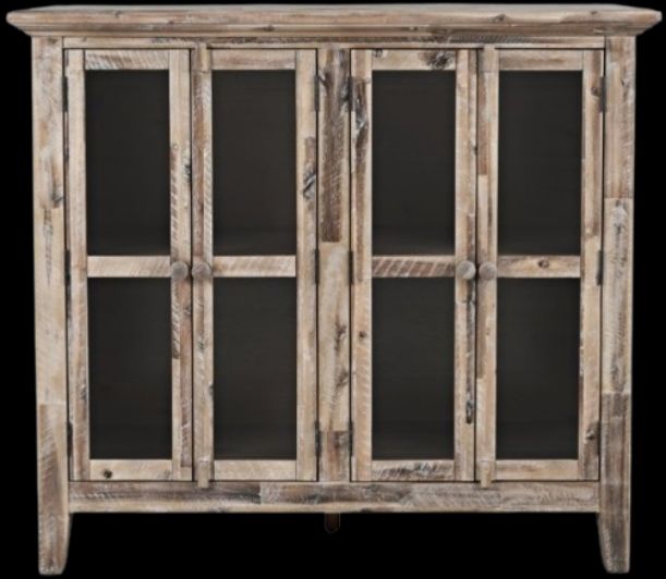 Jofran Inc. Rustic Shores Gray Wash 4-Door Accent Cabinet-1