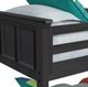 Elements International Hampton Kids Charcoal Youth Twin/Full Bunk Bed with Ladder-4