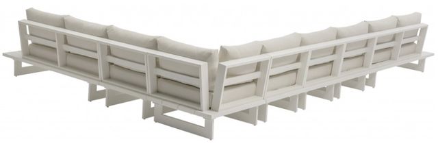 Meridian Furniture Maldives 7-Piece Cream Aluminum/Fabric Outdoor Modular Sectional-2