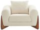 VIG Furniture Modrest Fleury Cream/Walnut Lounge Chair-1