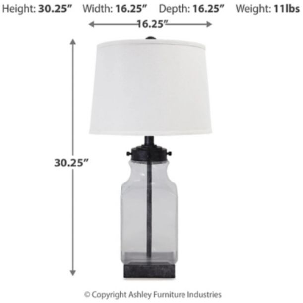 Signature Design by Ashley® Sharolyn Transparent/Silver Table Lamp-4
