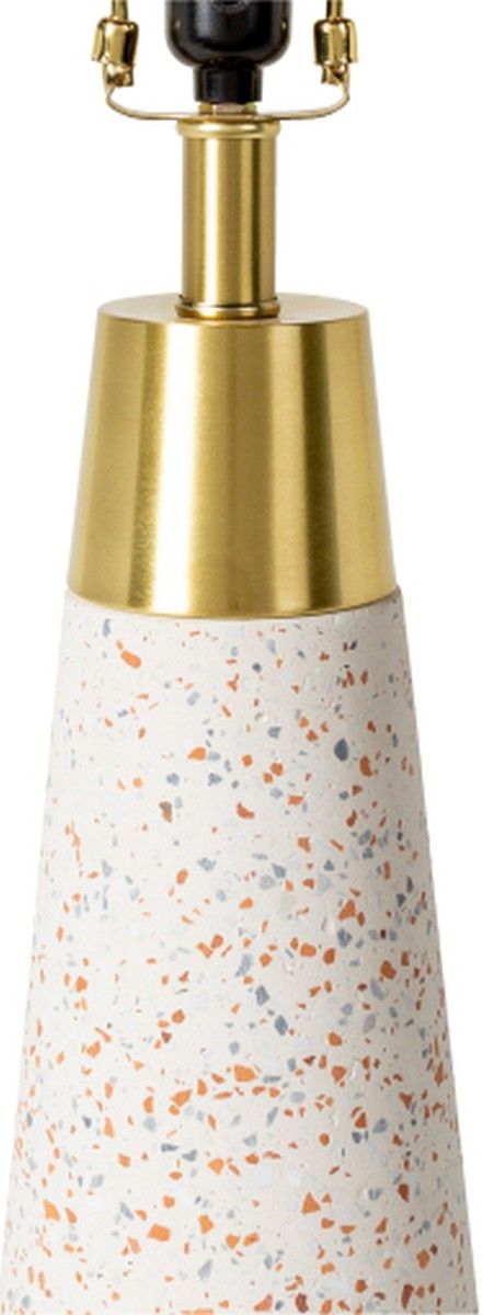Surya Catania White/Brass Brushed Mosaic Lamp-3