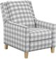 Powell® Portier Gray Check Manual Pushback Recliner-0