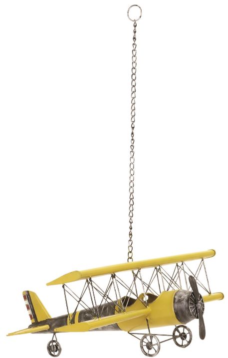 Deco Marche Yellow Airplane Wall Decor-0