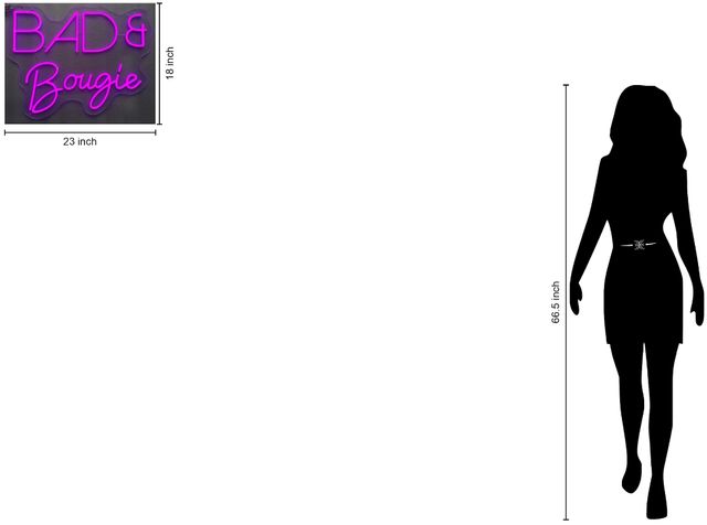 Classy Living Enlightened Neon Bad and Bougie Wall Art-2