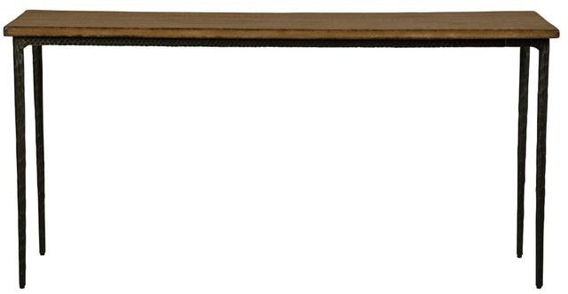 Nest Home Collections Chloe Antique Natural Console Table with Black Base-2