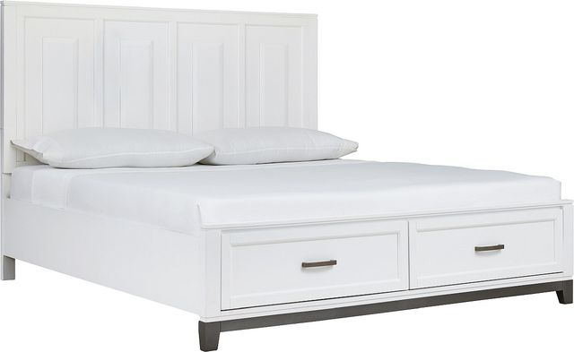Benchcraft® Brynburg 4-Piece White Queen Storage Panel Bed Set-1