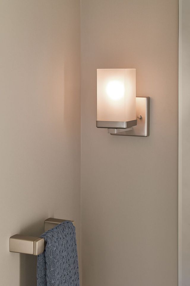Moen® 90°™ Brushed Nickel One Globe Bath Light-2