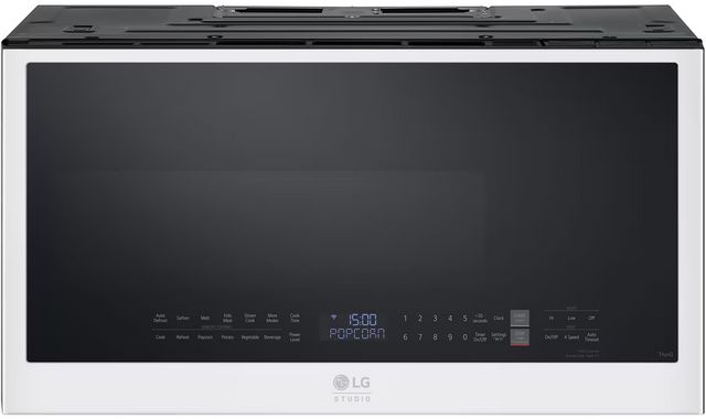 Four à micro-ondes à hotte intégrée de 30 po LG Studio® de 2.0 pi³ - Essence blanc-0
