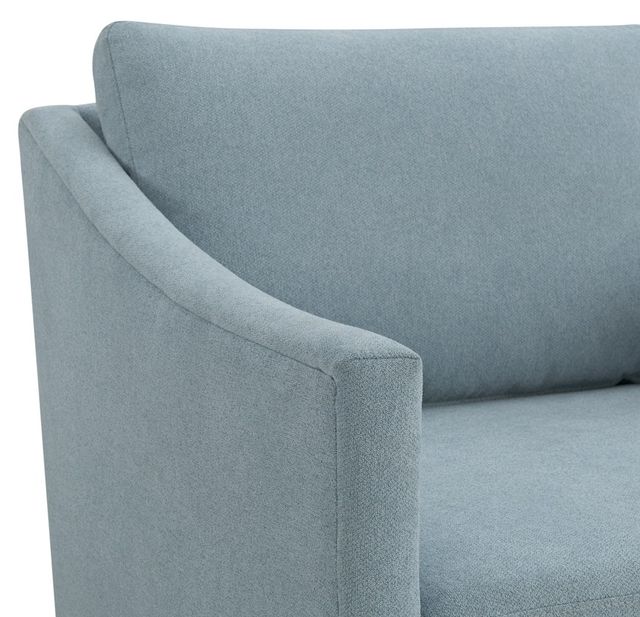 Elements International Acacia Freya Light Blue Swivel Chair-3