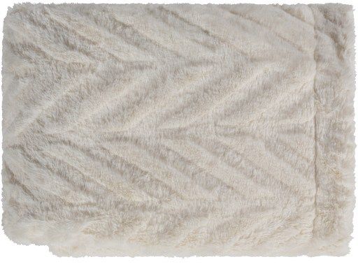 Surya Lapin Cream 50"x60" Throw Blanket-0