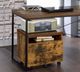 ACME Furniture Bob Weathered Oak/Black Office Cabinet-1