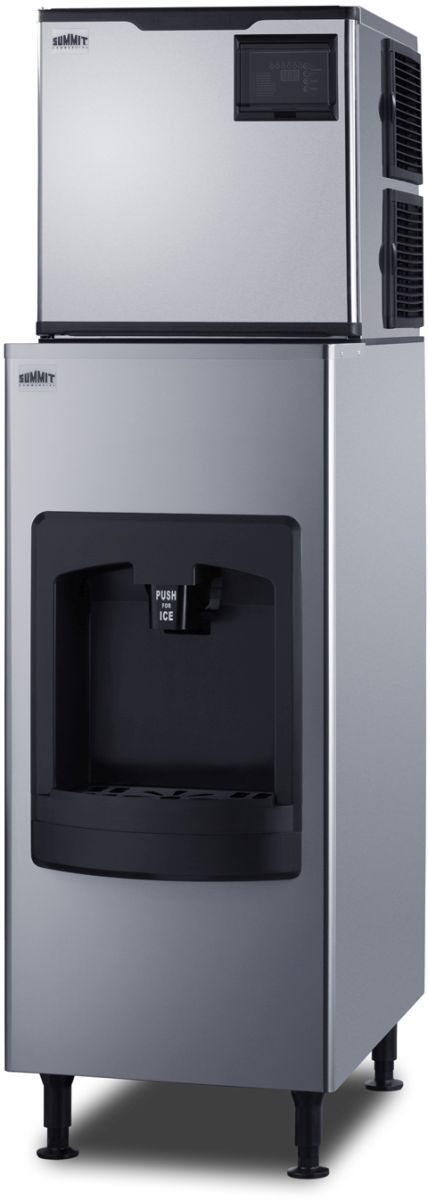 Summit® 23" 350 lb. Stainless Steel Freestanding Ice and Water Dispenser-2