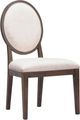 TOV Furniture Mila 2-Piece Beige/Dark Brown Dining Side Chair Set-0