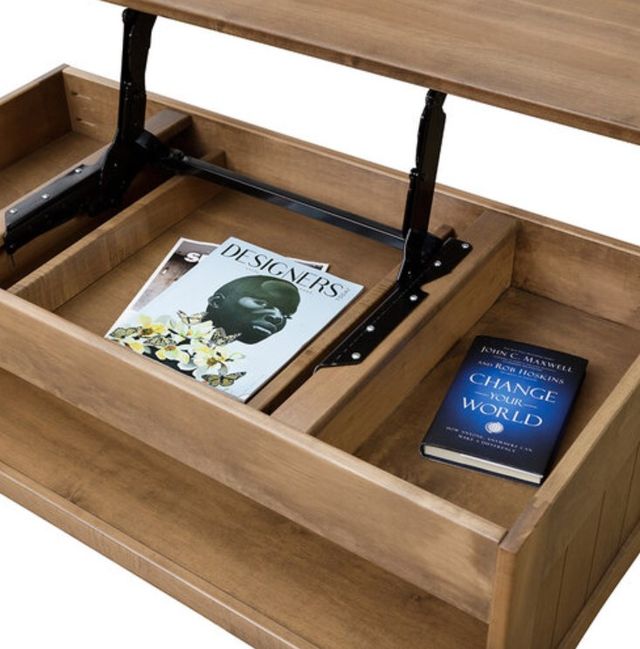 Country Classic Collection Customizable Farmstead Lift-Top Coffee Table-3