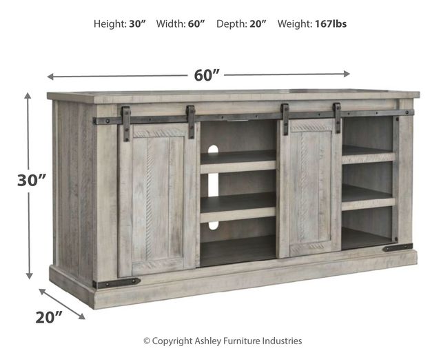 Signature Design by Ashley® Carynhurst Whitewash 60" TV Stand-3