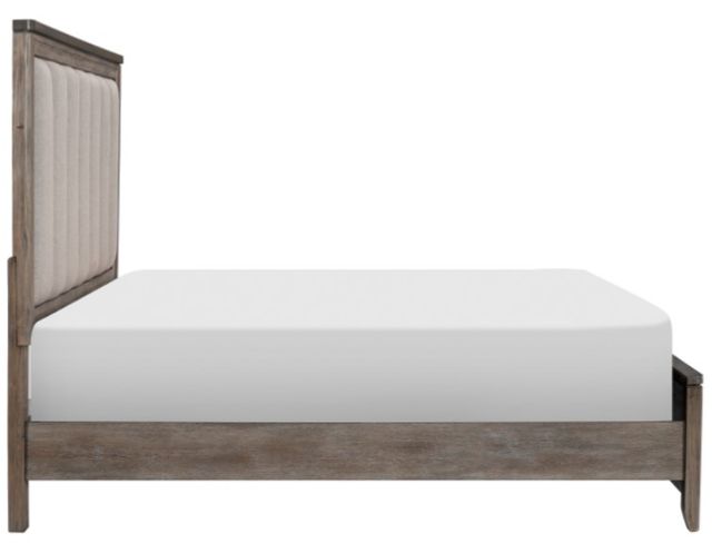 Homelegance® Newell Gray/Oak Eastern King Upholstered Panel Bed-2
