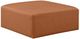 Meridian Furniture Cube Cognac Vegan Leather Ottoman-0