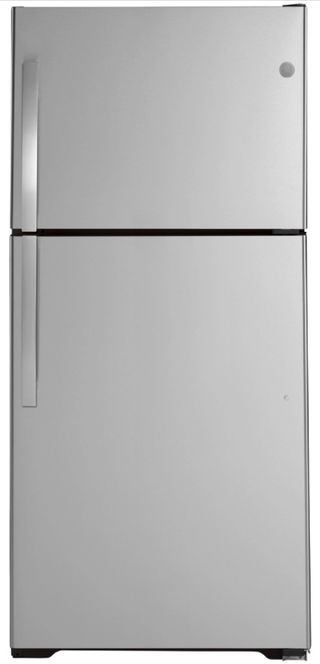 GE® 33" 21.9 Cu. Ft. Fingerprint Resistant Stainless Steel Top Freezer Refrigerator