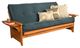 Kodiak Furniture Phoenix Suede Navy/Butternut Full Futon with Mattress-0